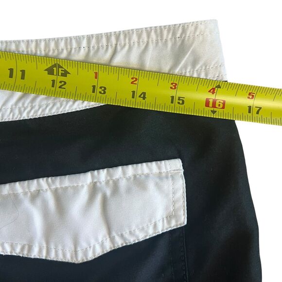 Hurley Swim Board Shorts Bottoms Mens Sz. 29 Black White Stripes Surfer Beach - Picture 7 of 10